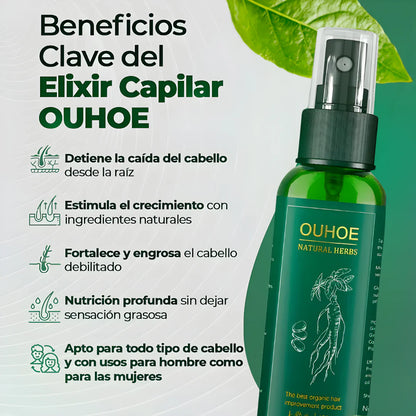 OUHOE: Cabello Más Fuerte y Visible en 1 Mes Sin Minoxidil, Cirugías Costosas ni Residuo Graso